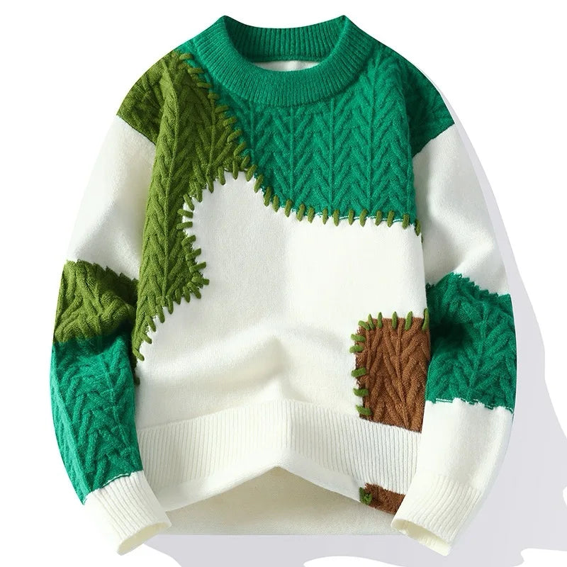 NOVI - Casual Patchwork Pullover